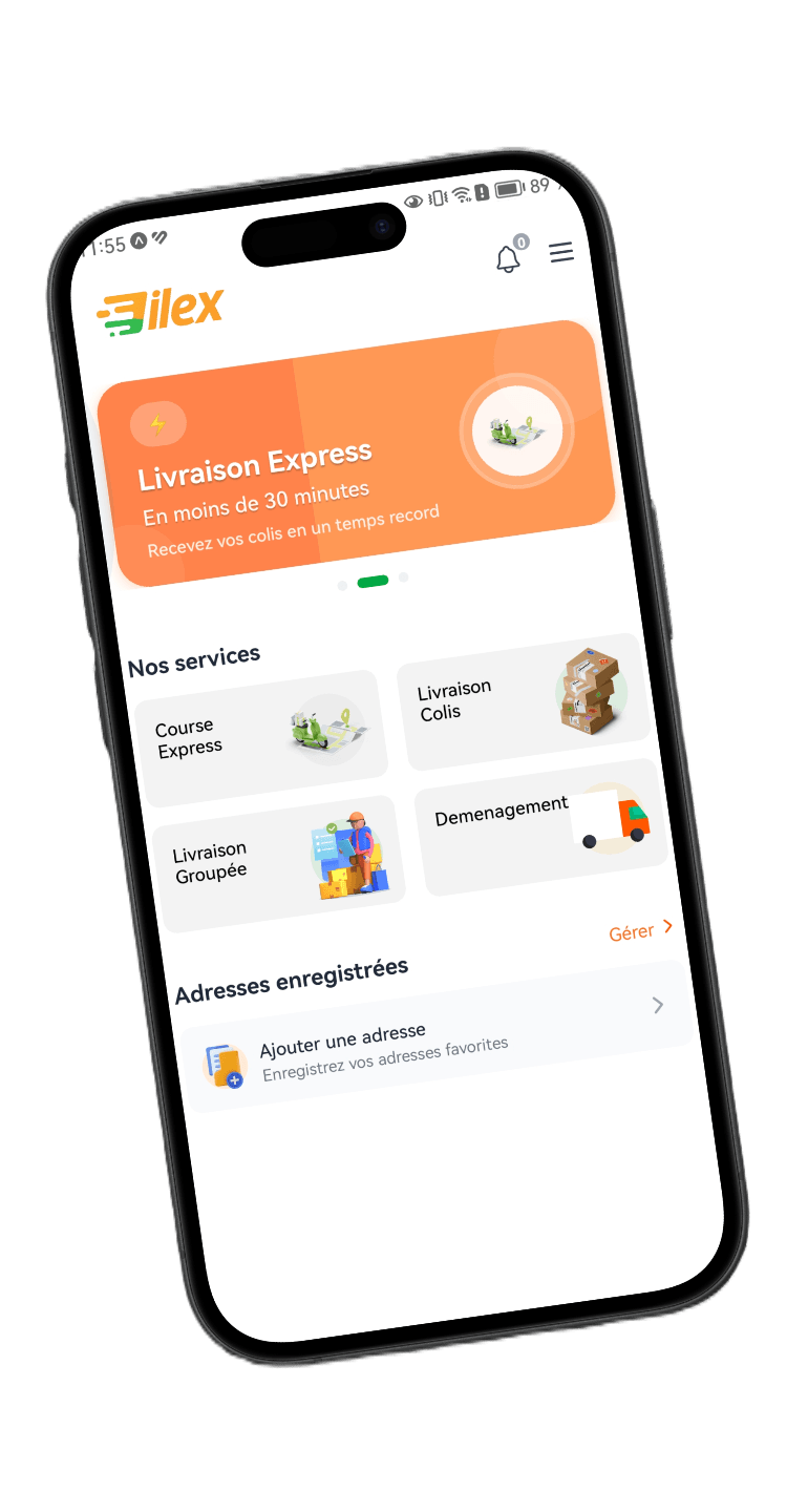 Application ILEX - Interface mobile